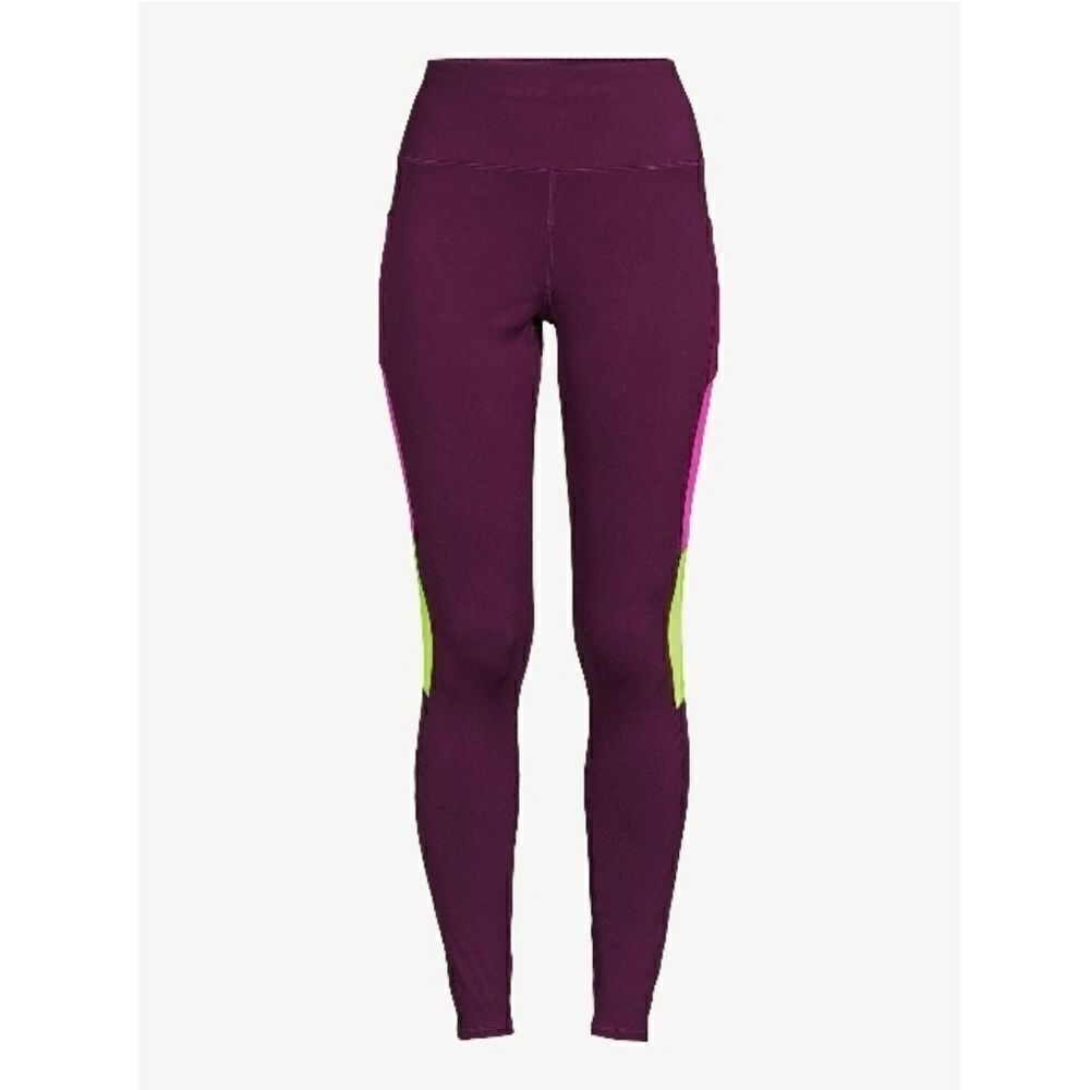 Women’s Active High-Rise Color Blocked Leggings Pants Size M